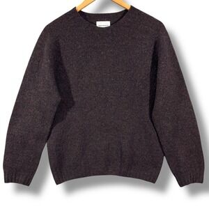 Norse Projects Heathered Rich Brown Pure New Wool Crewneck Mens Small